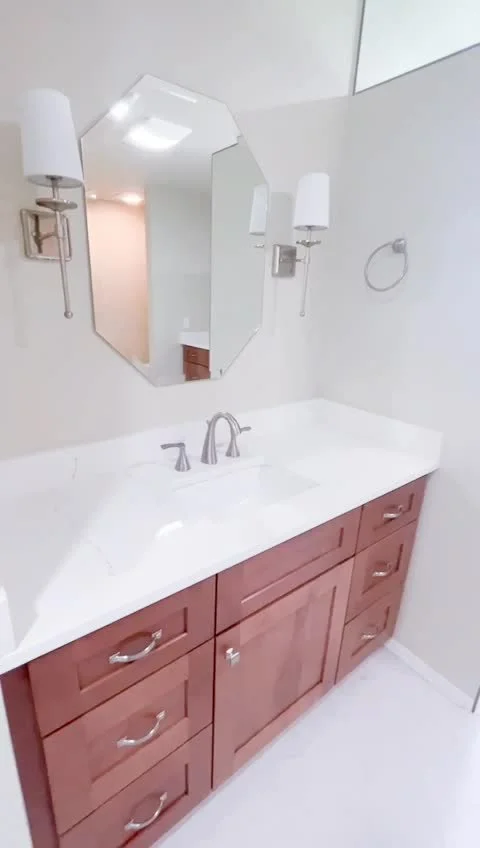 White Honey Wood Bathroom